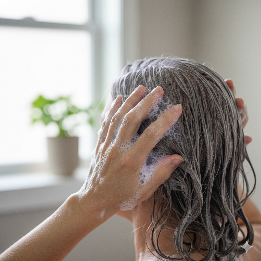 melhores shampoos para cabelos grisalhos feminino L’Anza Healing ColorCare Silver Bightening